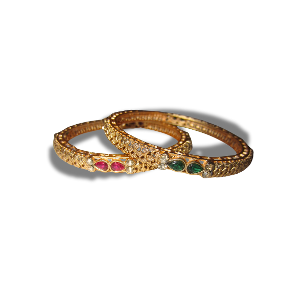 Gold Thin Bangles (3) Pair