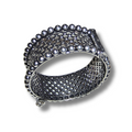 Silver Thick Net Bangle