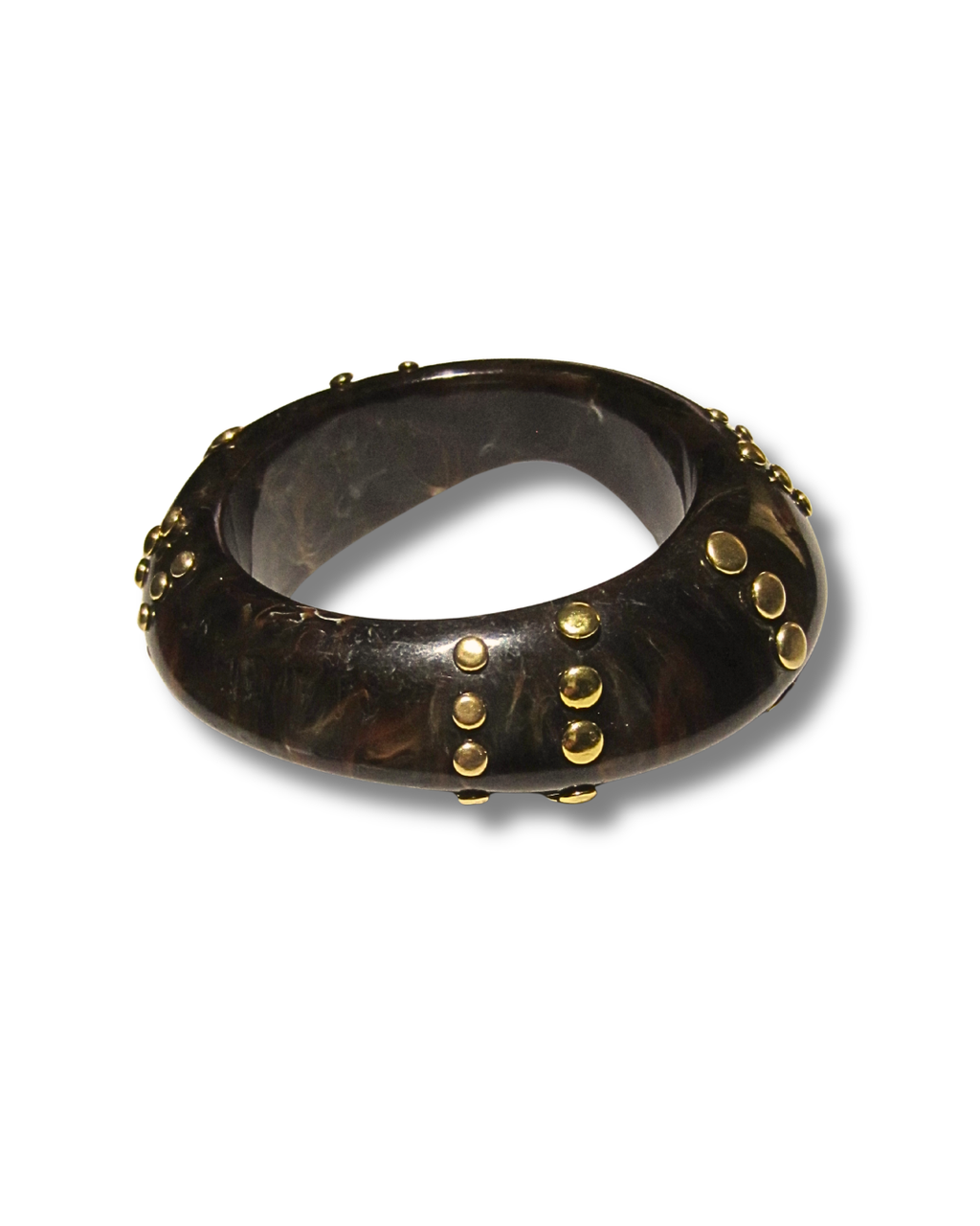 Resin Gold Studded Bangle