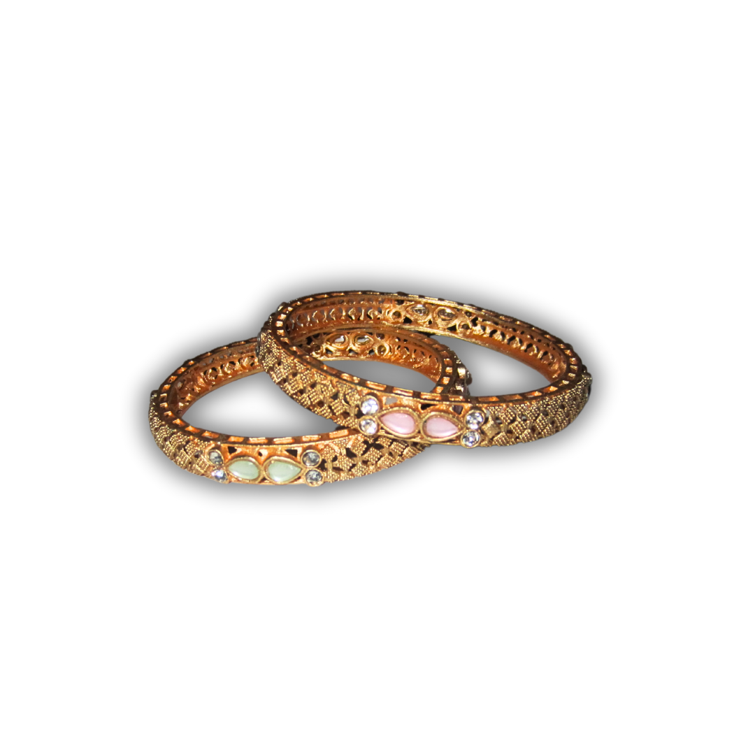 Gold Thin Pastel Bangles