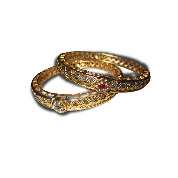 Gold Thin Bangles (8) Pair