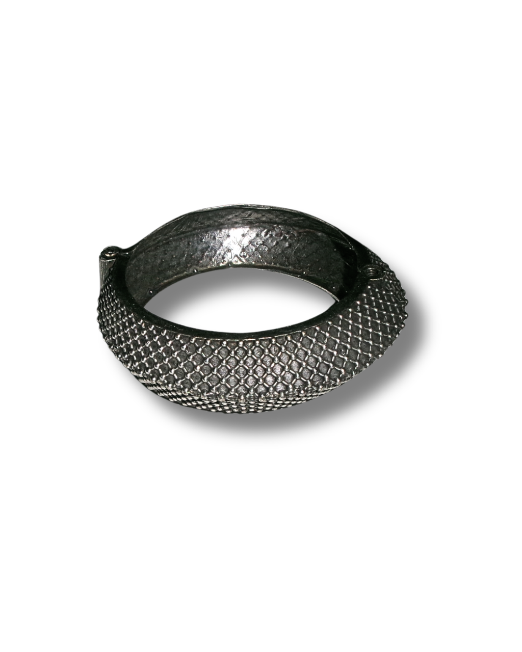 Silver Thick Adjustable Bangle
