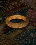 Gold Adjustable Net Bangle