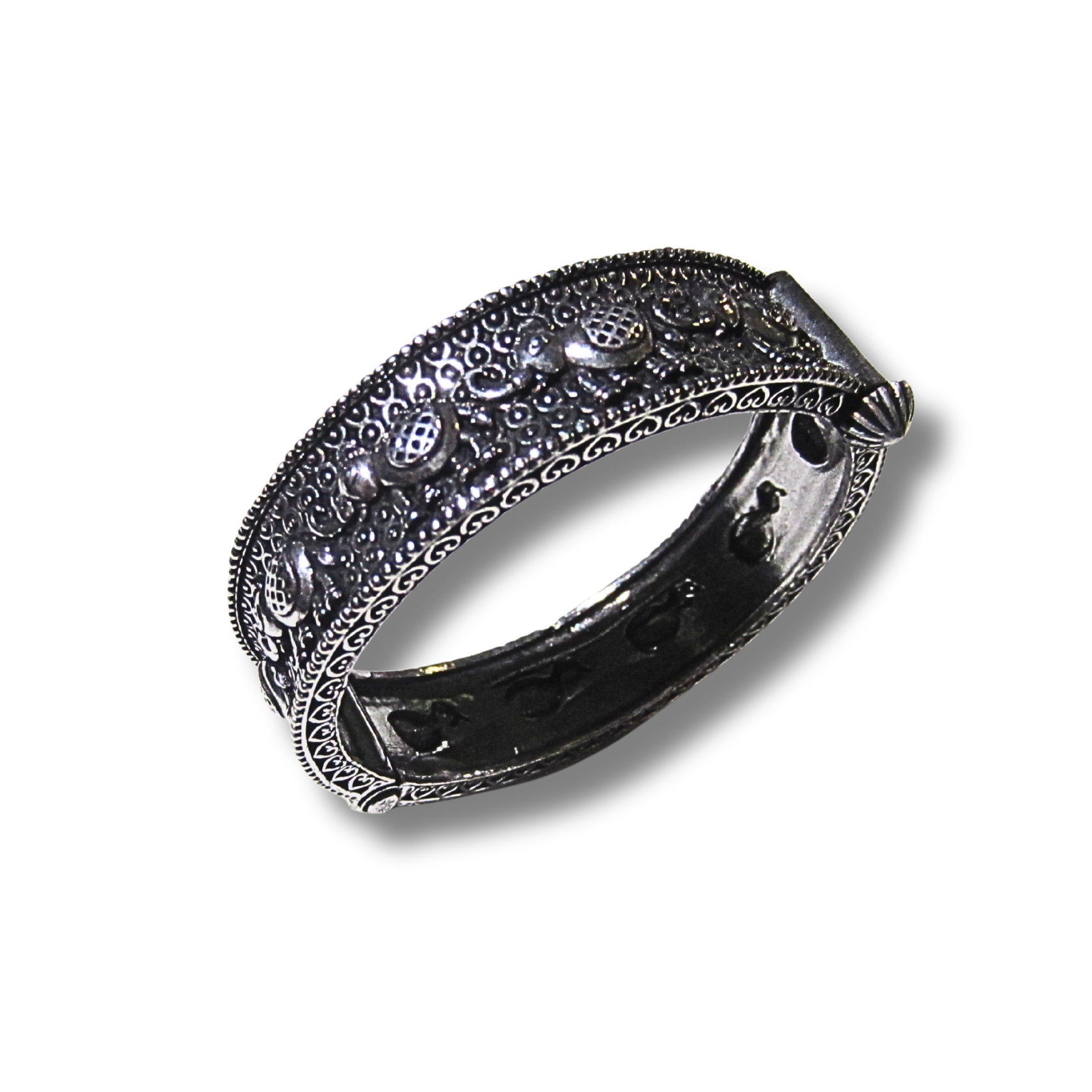 Silver Elephant Bangle