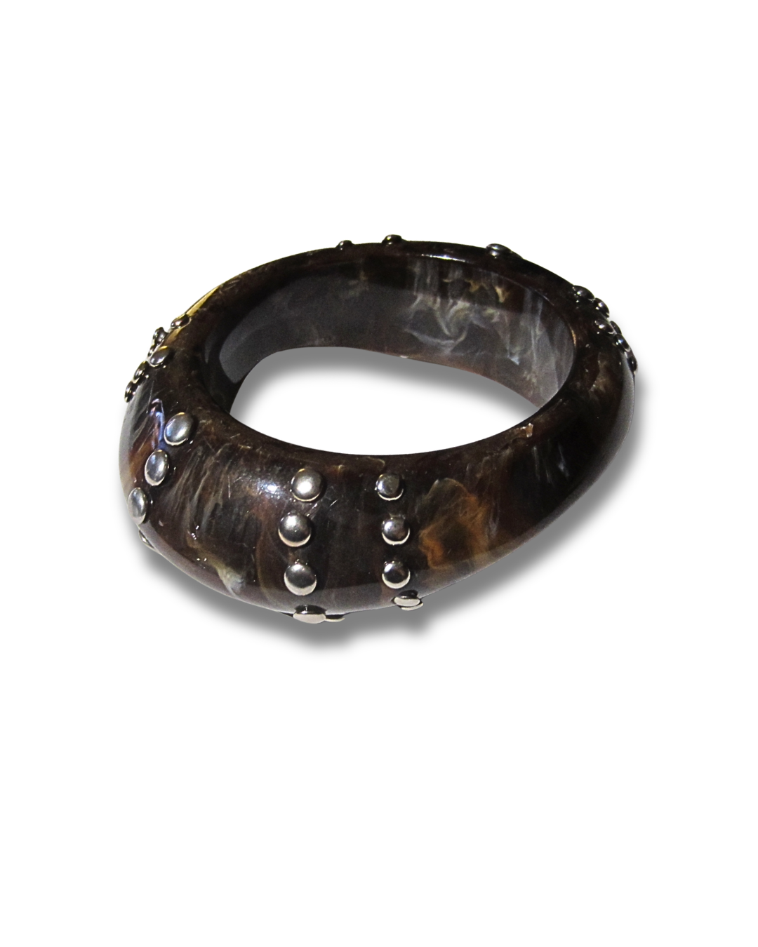 Resin Silver Studded Bangle