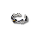 Silver Brown Band Ring