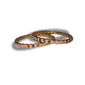 Gold Thin Pearl Rainbow Bangles