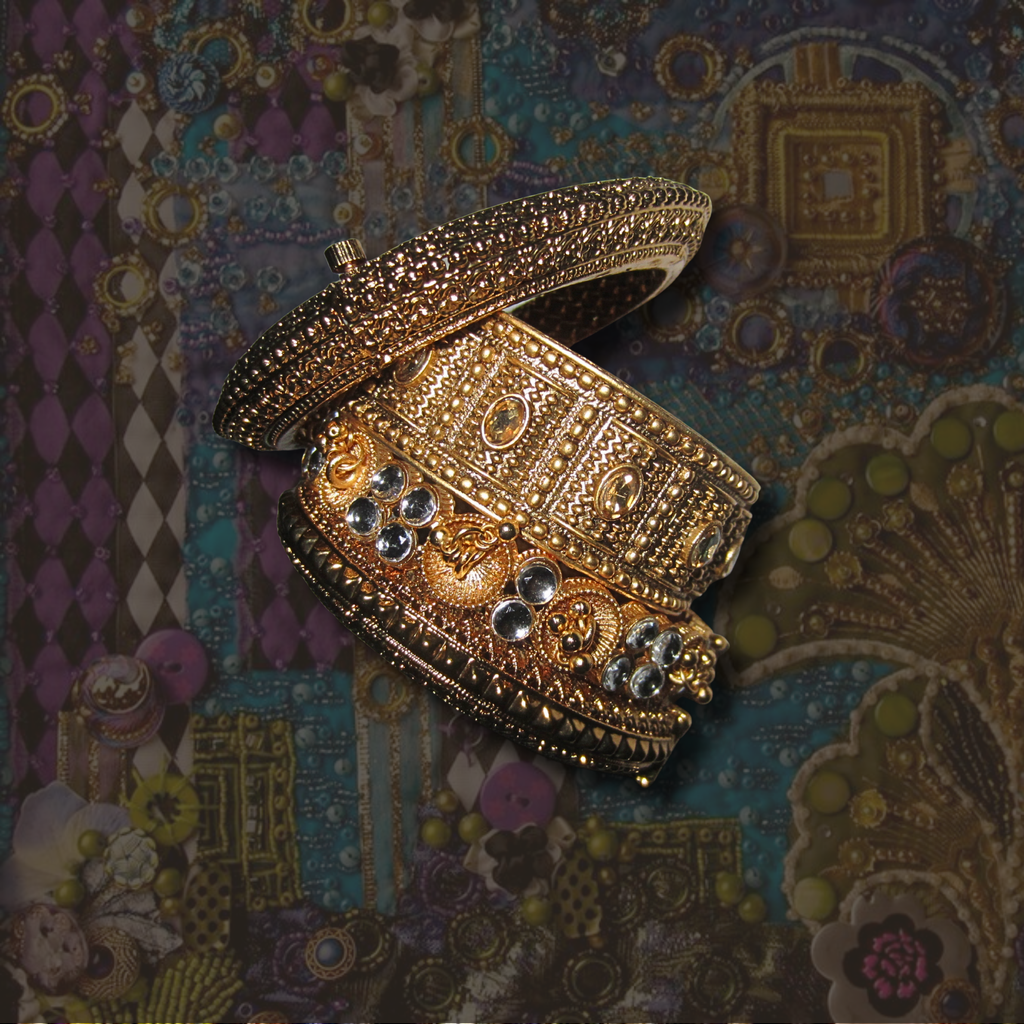 Gold Bangle Stack
