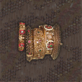 Gold Bangle Stack