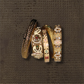 Gold Bangle Stack