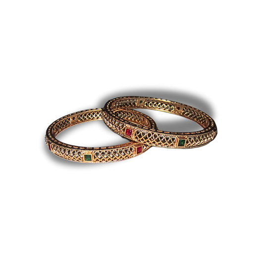Gold Thin Square Bangles