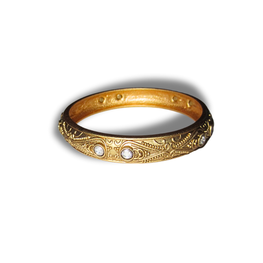 Gold Silver Ornate Bangle