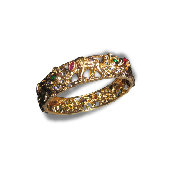 Gold Elephant Bangle