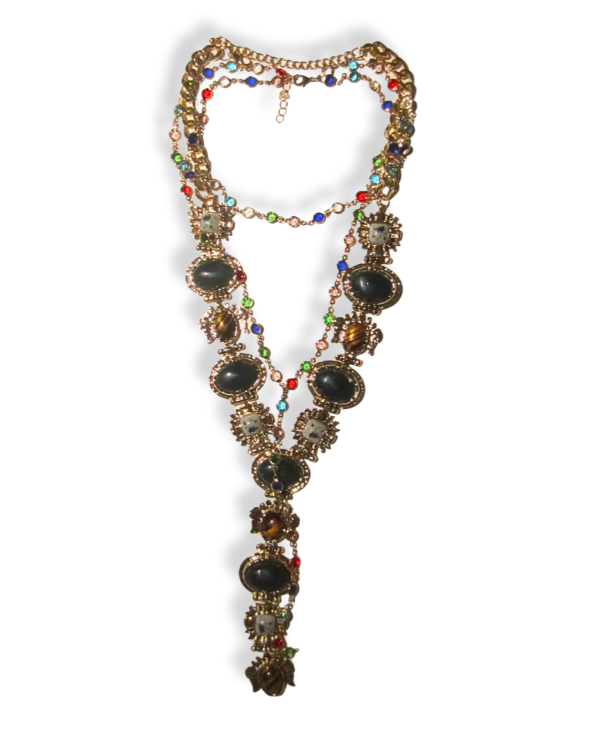 Gold Watch Necklace Chain Combo