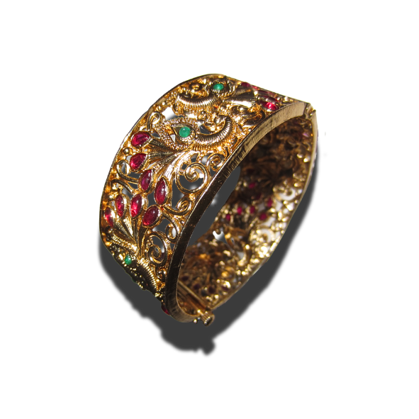 Gold Thick Petal Bangle