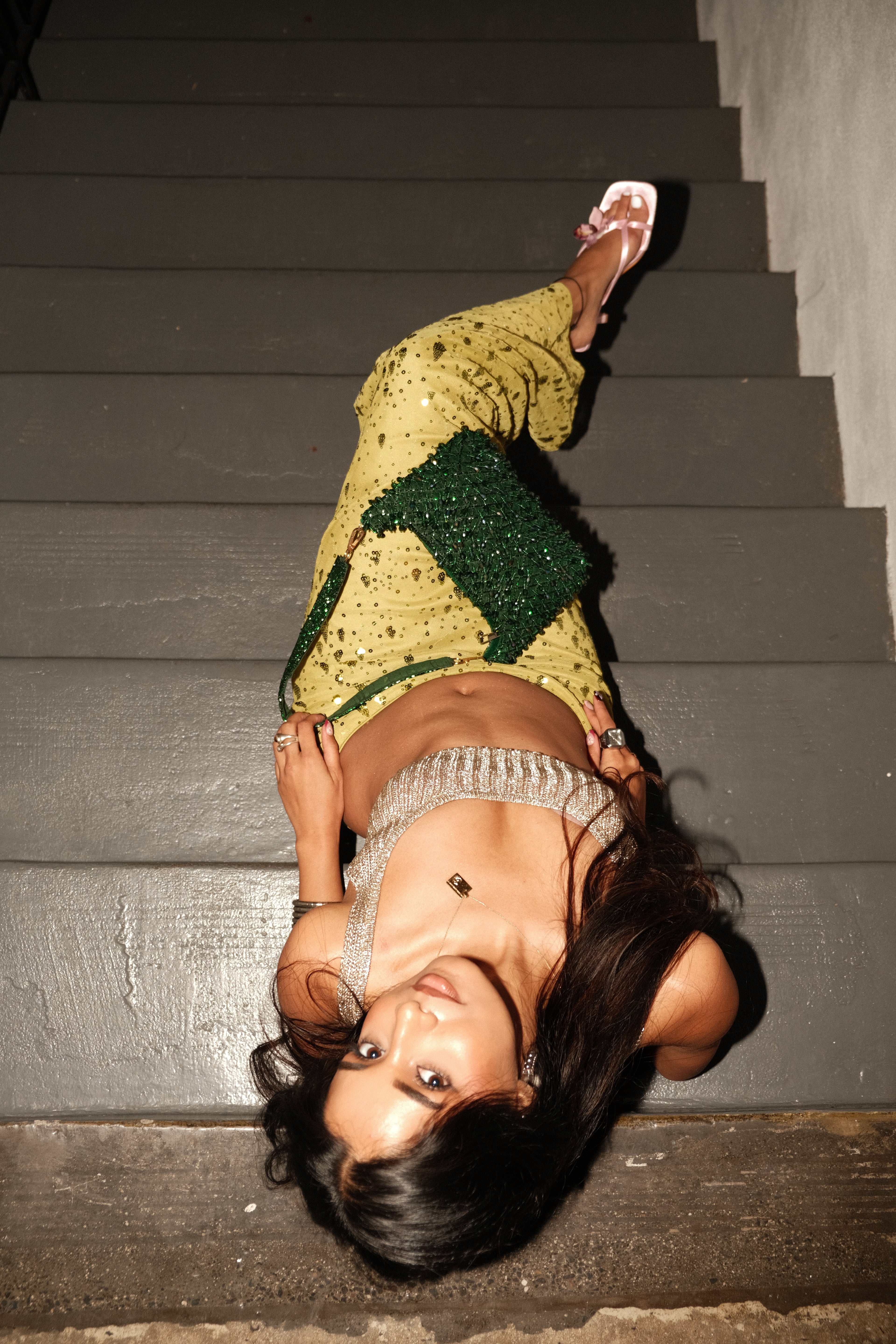 Green Beaded Handbag