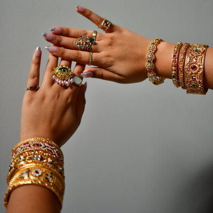 Gold Gem Bangle