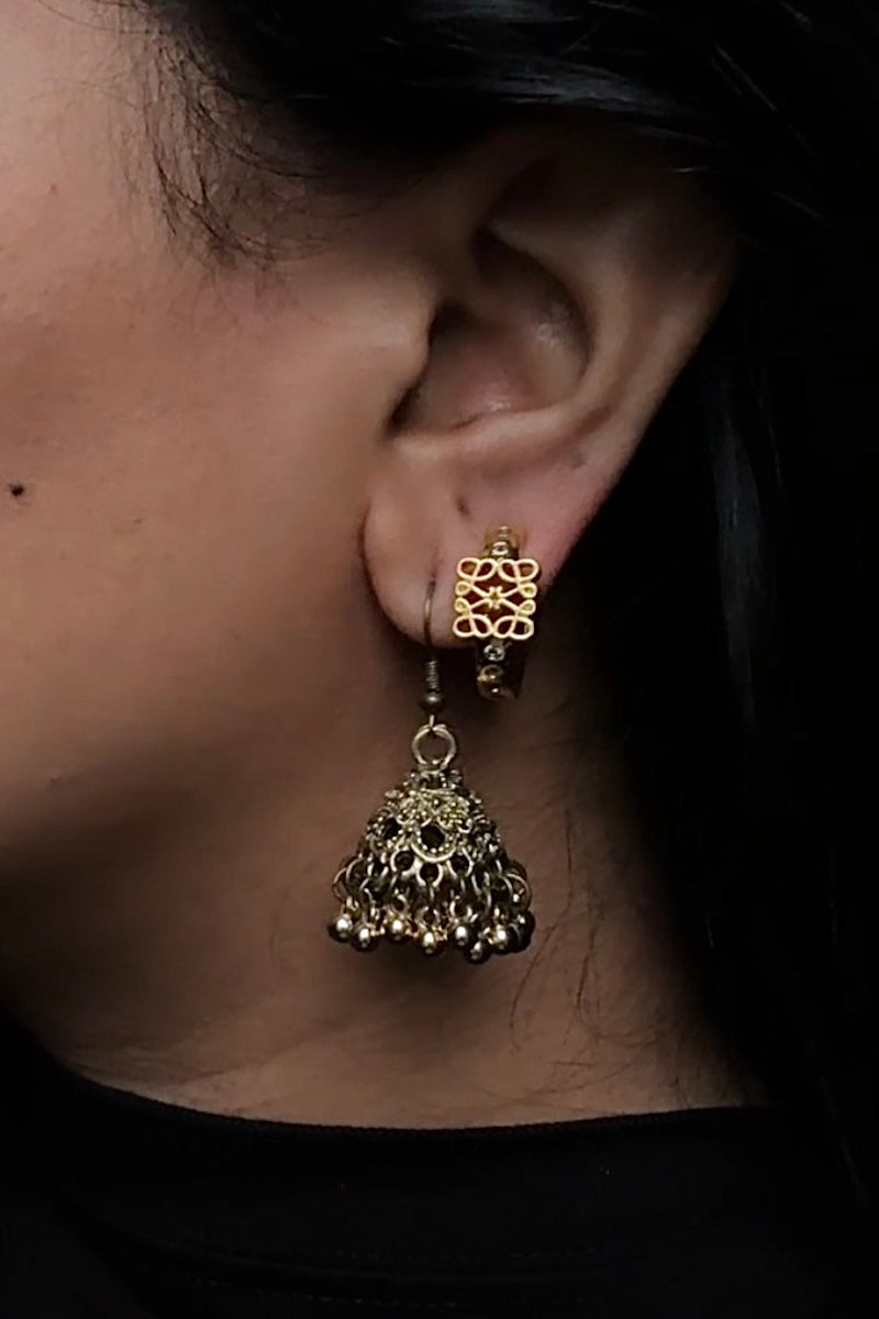 Gold Jhumka Stack