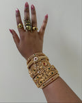 Gold Bangle Stack
