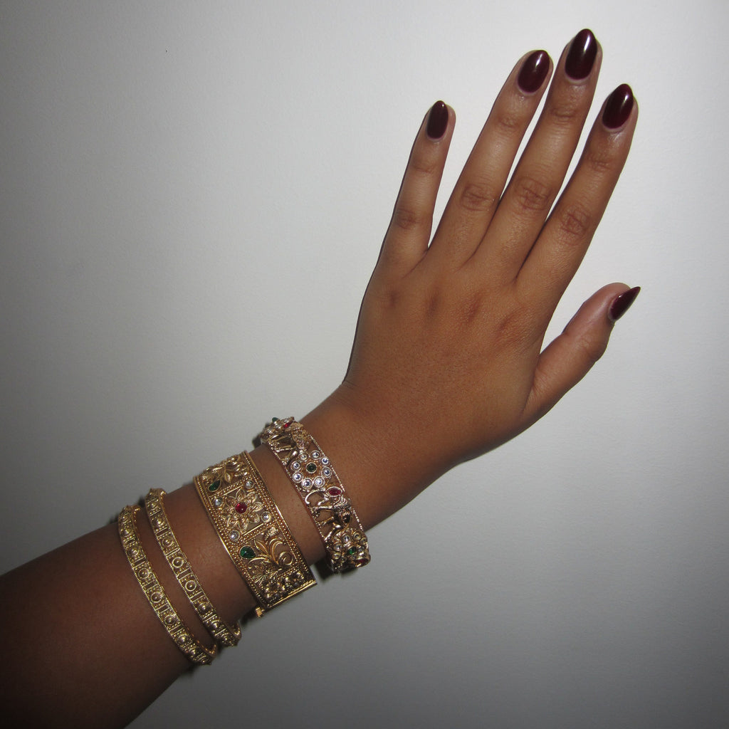 Gold Elephant Bangle