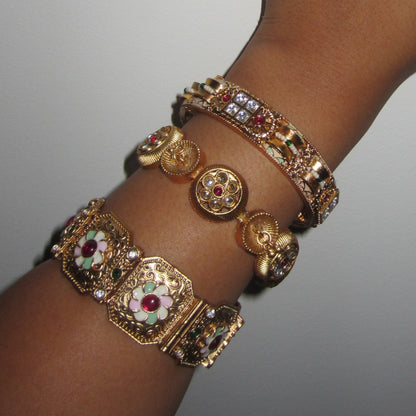 Gold Bead Bangle