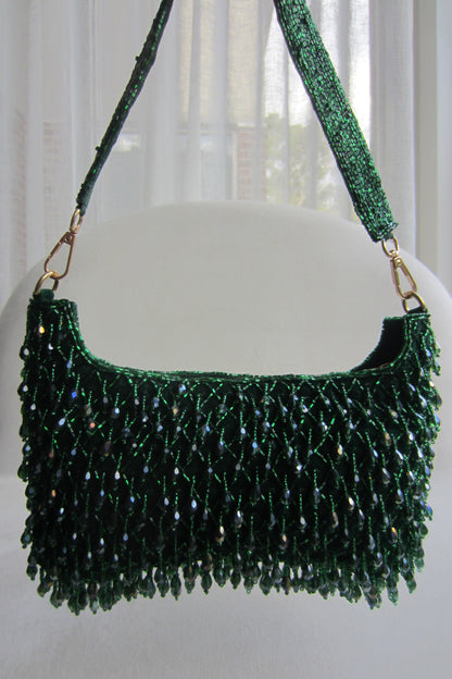 Green Beaded Handbag