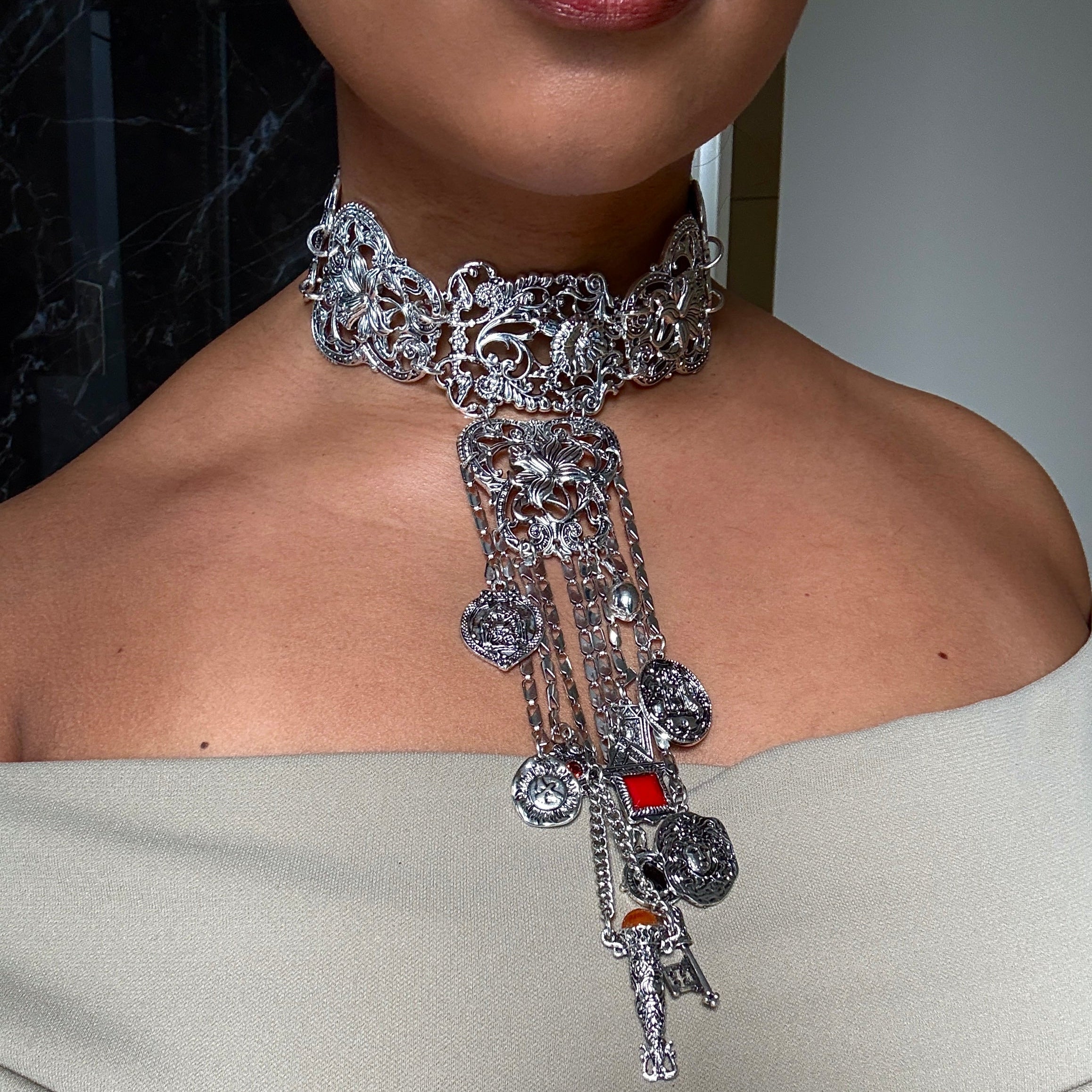 Silver Choker Necklace