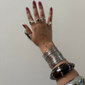 Resin Silver Studded Bangle