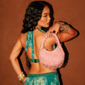 Hot Pink Beaded Handbag
