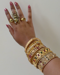 Gold Bangle Stack