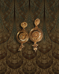 Gold Circle Drop Plated Earrings